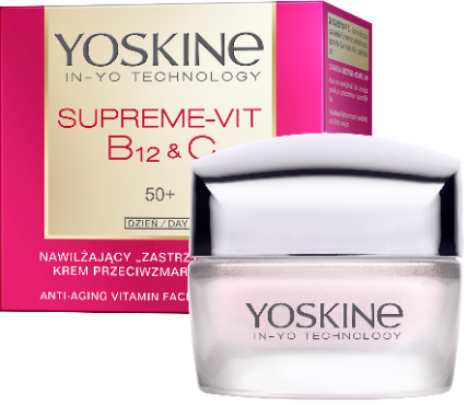 YOSKINE SUPREME-VIT B12&C Nawilżający zastrzyk witamin krem przeciwzmarszczkowy na dzień 50+