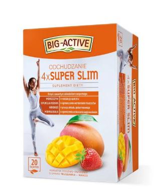 Dla dbających o sylwetkę – Big-Active 4 X Super Slim o smaku truskawka + mango