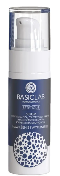 Basiclab Esteticus Trehaloza 10%, Peptyd Snap-8, Kwas Hialuronowy 5% - serum do twarzy