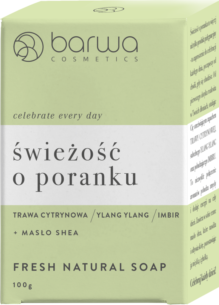 Mydło w kostce Świeżość o poranku Trawa Cytrynowa & Ylang Ylang & Imbir + Masło Shea