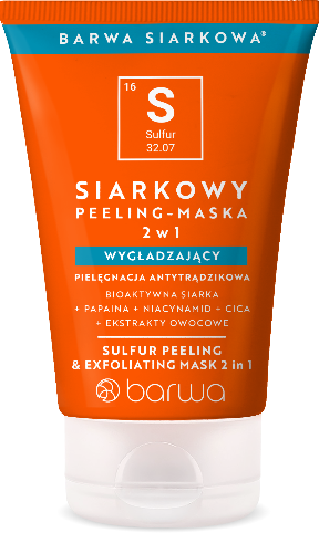 BARWA Siarkowa® Siarkowy Peeling-Maska 2w1 Wygładzający