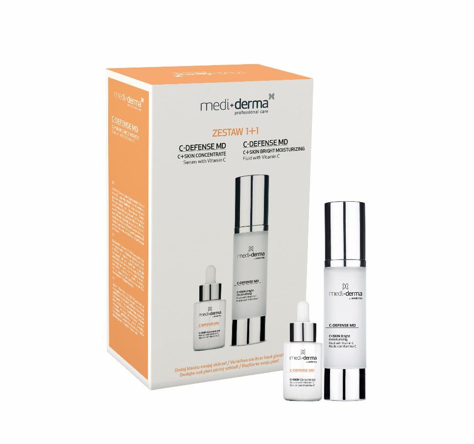 C+SKIN Concentrate serum liposomowe 30 ml + C+SKIN Bright Fluid żel krem rozświetlający 50 ml