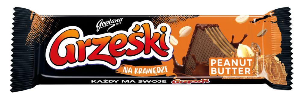 Grześki na krawędzi PEANUT BUTTER 40 g, sugerowana centa det. 2,09 zł