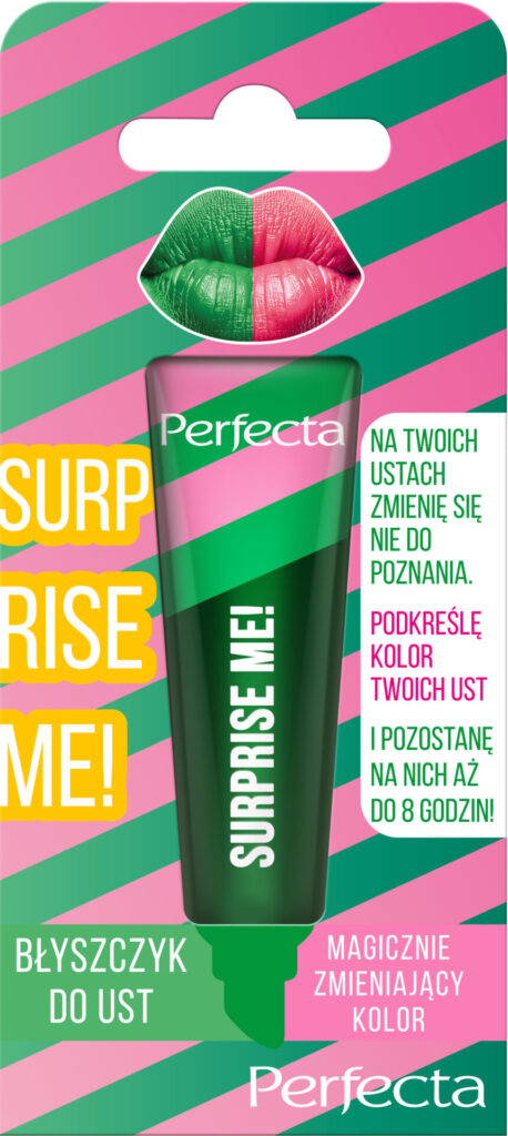 PERFECTA SURPRISE ME! Błyszczyk do ust magicznie zmieniający kolor Green