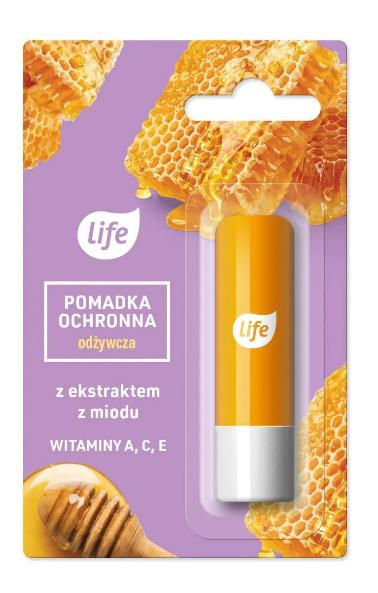 LIFE Pomadka Ochronna do ust z Ekstraktem z Miodu