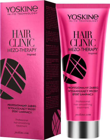 YOSKINE HAIR CLINIC MEZO-THERAPY Profesjonalny zabieg wygładzający włosy Efekt laminacji,