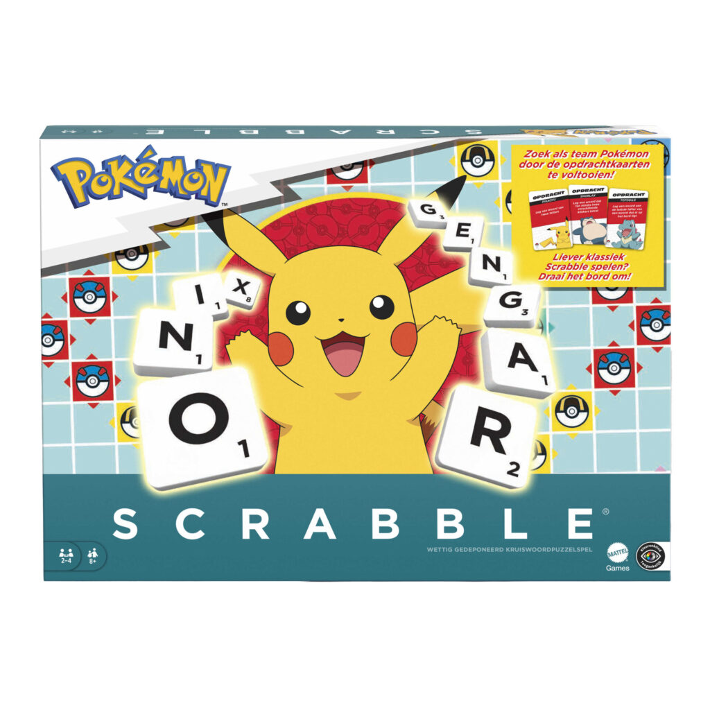 Scrabble® Pokémon, w których możesz zdobywać punkty bonusowe za układanie słów ze świata Pokémonów.