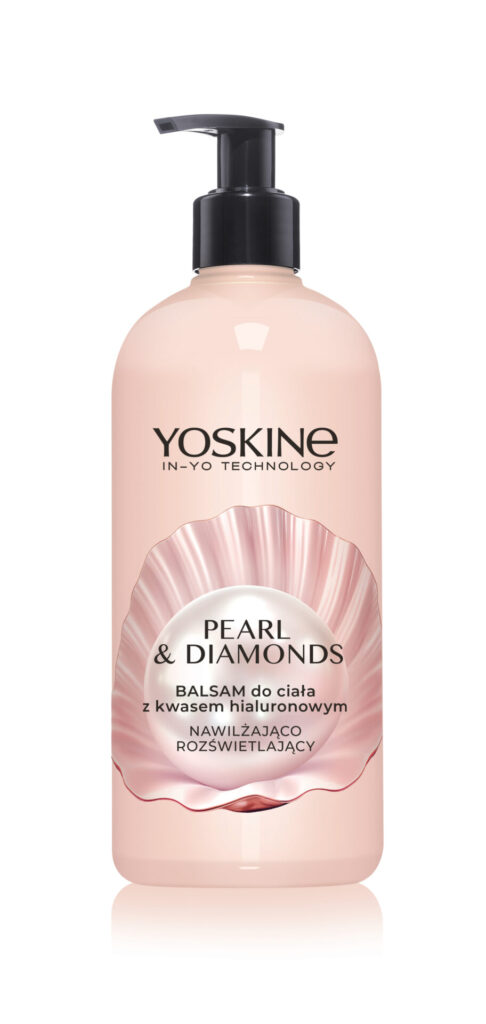 YOSKINE BODY PEARL & DIAMONDS Balsam do ciała z kwasem hialuronowym Nawilżająco-rozświetlający, 37,99 zł/400 ml