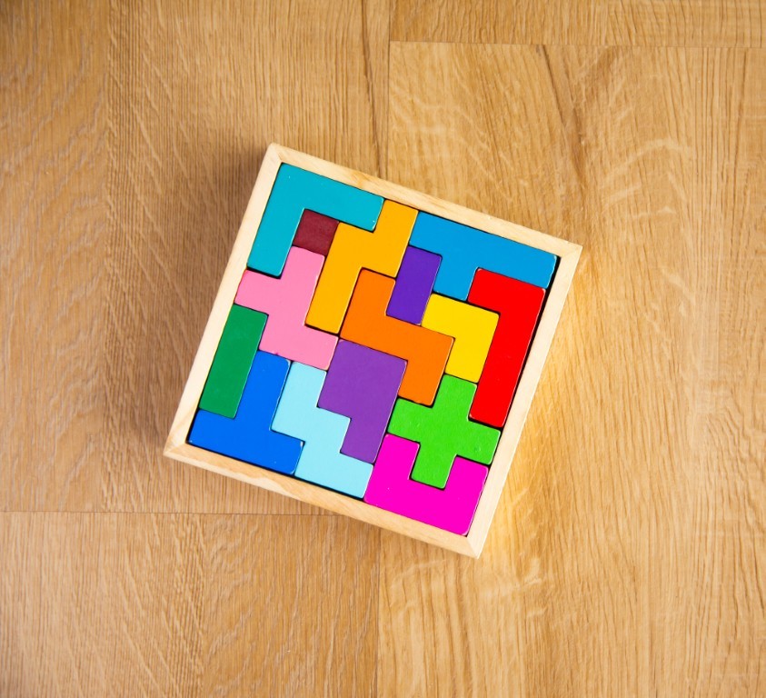 color wooden block