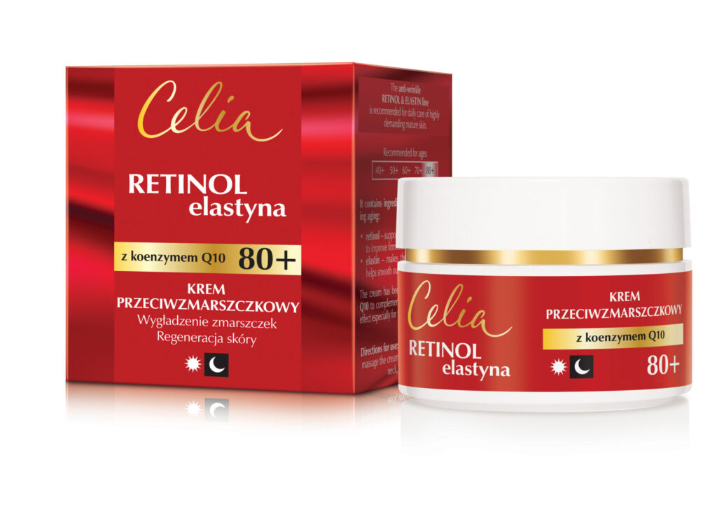 CELIA RETINOL & ELASTYNA Krem przeciwzmarszczkowy z koenzymem Q10 na dzień i na noc 80+