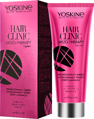 YOSKINE HAIR CLINIC MEZO-THERAPY Profesjonalny zabieg wygładzający włosy Efekt laminacji, 44,99 zł/200 ml