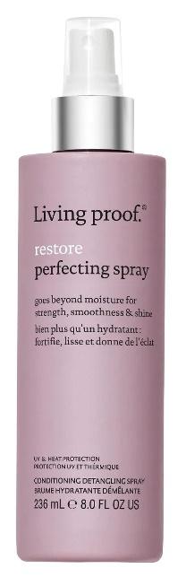 LIVING PROOF Restore Perfecting Spray do włosów, 140,99 zł/236 ml, dostępny w drogeriach Super- Pharm i na superpharm.pl