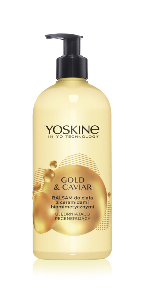 YOSKINE BODY GOLD & CAVIAR Balsam do ciała z ceramidami biomimetycznymi Ujędrniająco-regenerujący, 37,99 zł/400 ml