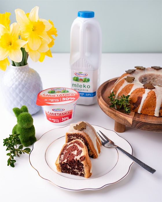Babka marmurkowa z polewą