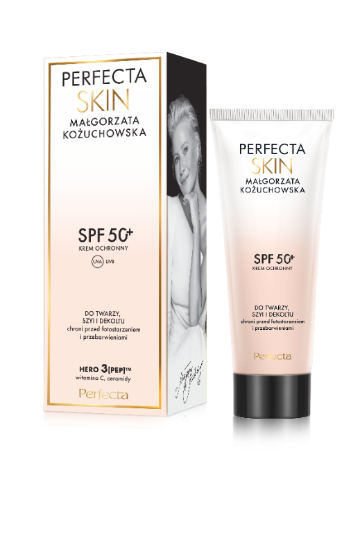 PERFECTA SKIN MAŁGORZATA KOŻUCHOWSKA Krem ochronny SPF 50+ do twarzy, szyi i dekoltu, 54,99 zł/40 ml