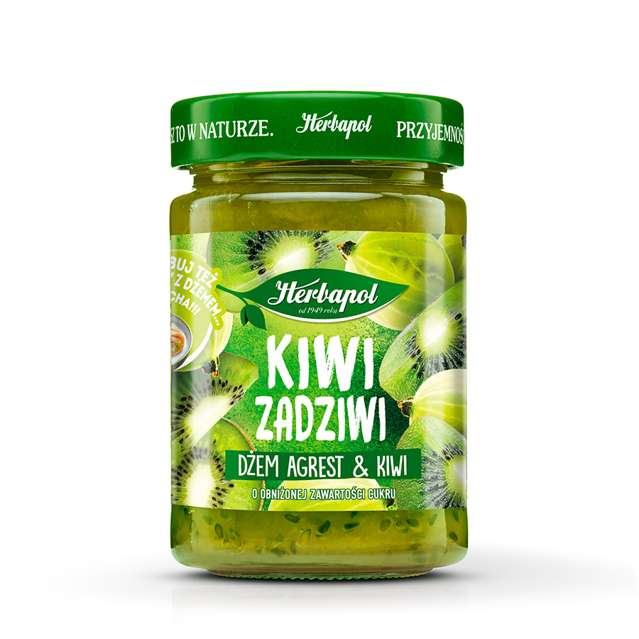 Kiwi zadziwi - spotkanie esencjonalnego agrestu oraz soczystego i lekko kwaskowego kiwi. Będzie smakowitym, orzeźwiającym dodatkiem zarówno do naleśników, jak i wytrawnych dań.