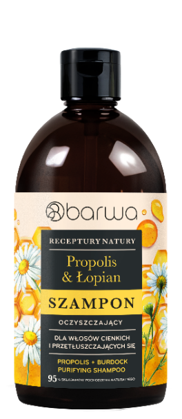RECEPTURY NATURY Szampon PROPOLIS + ŁOPIAN