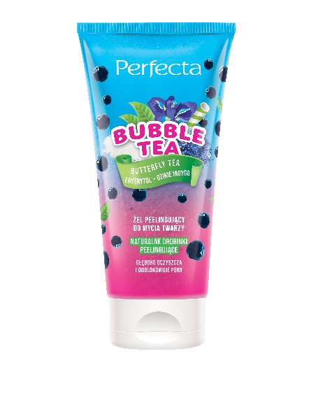 PERFECTA BUBBLE TEA BUTTERFLY TEA Żel peelingujący do mycia twarzy, 16,99 zł/150 ml