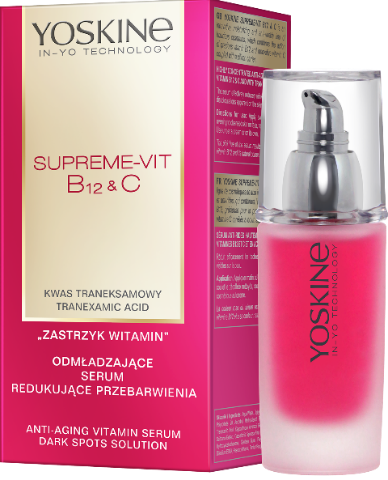 YOSKINE SUPREME-VIT B12&C ZASTRZYK WITAMIN Odmładzające serum redukujące przebarwienia
