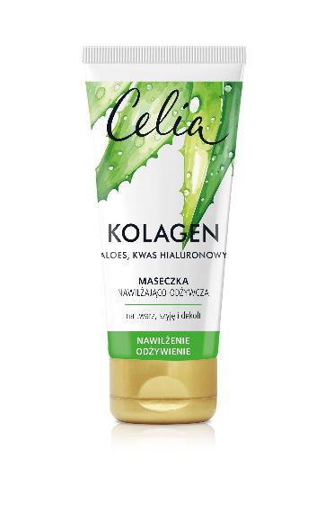 CELIA KOLAGEN Maseczka do twarzy nawilżająco-odżywcza z kolagenem, aloesem i kwasem hialuronowym, 9,99 zł/60 ml