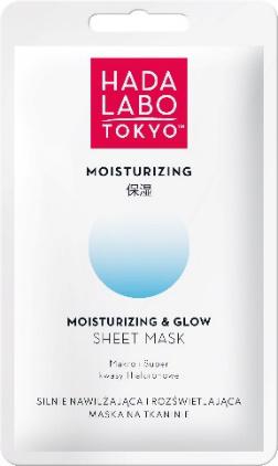 HADA LABO TOKYO Silnie Nawilżająca i Rozświetlająca Skórę Maska na Tkaninie, 14,99 zł/20 ml