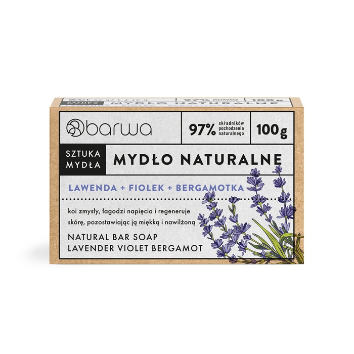Mydło naturalne lawenda + fiołek + bergamotka