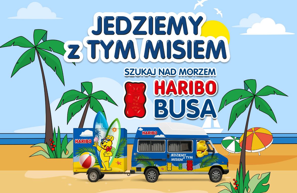 Trwa wakacyjna trasa Misia HARIBO! Sprawdź, gdzie można spotkać i dołącz do rodzinnej zabawy nad morzem!