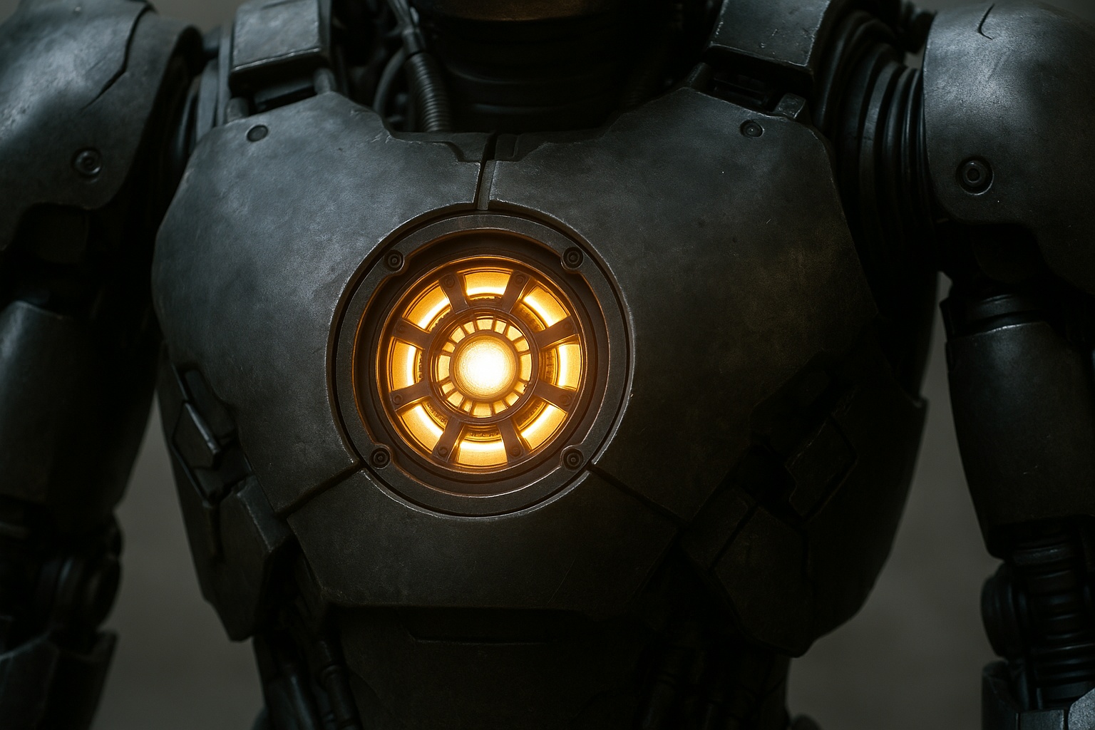 Futurystyczny reaktor energii w pancerzu robota
